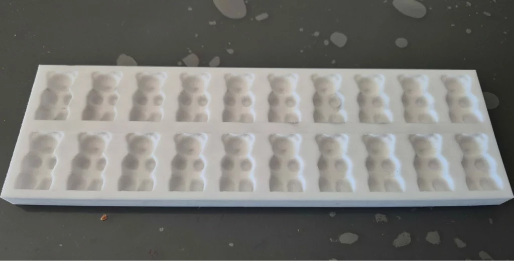 Moule en forme d'oursons conçu et imprimé en 3D